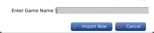 Naming your Imported Game