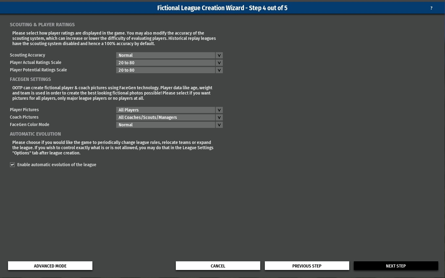 Fictional Wizard Step 4